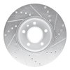 E-Line Drilled & Slotted Silver Brake Rotor, Fits Select GM, Position: Front Left - image 4