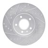 E-Line Drilled & Slotted Silver Brake Rotor, Fits Select GM, Position: Front Right - image 2