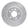 E-Line Drilled & Slotted Silver Brake Rotor, Fits Select GM, Position: Front Right - image 3