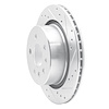 E-Line Drilled & Slotted Silver Brake Rotor, 2001-2001 GM, Position: Rear Right - image 1