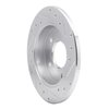 E-Line Drilled & Slotted Silver Brake Rotor, 1986-1992 GM, Position: Rear Left - image 2