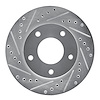 E-Line Drilled & Slotted Silver Brake Rotor, 1969-1978 GM, Position: Front Left, Rear Left - image 1