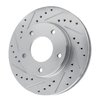 E-Line Drilled & Slotted Silver Brake Rotor, 1969-1978 GM, Position: Front Left, Rear Left - image 2