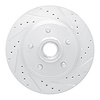 E-Line Drilled & Slotted Silver Brake Rotor, 1967-1972 GM, Position: Front Right - image 1