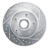 E-Line Drilled & Slotted Silver Brake Rotor, 1990-1990 GM, Position: Front Right - image 1