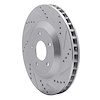 E-Line Drilled & Slotted Silver Brake Rotor, 1997-2009 GM, Position: Left Front - image 1
