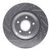 E-Line Drilled & Slotted Silver Brake Rotor, 1997-2009 GM, Position: Left Front - image 4
