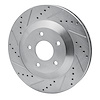 E-Line Drilled & Slotted Silver Brake Rotor, 1997-2009 GM, Position: Right Front - image 1