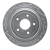 E-Line Drilled & Slotted Silver Brake Rotor, 1997-2013 GM, Position: Rear Left - image 1