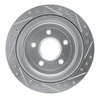 E-Line Drilled & Slotted Silver Brake Rotor, 1997-2013 GM, Position: Rear Left - image 3