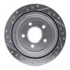 E-Line Drilled & Slotted Silver Brake Rotor, 1997-2013 GM, Position: Rear Right - image 4