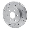 E-Line Drilled & Slotted Silver Brake Rotor, 1998-1999 GM, Position: Front Left - image 3