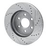 E-Line Drilled & Slotted Silver Brake Rotor, 1998-1999 GM, Position: Front Left - image 4