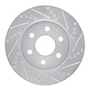 E-Line Drilled & Slotted Silver Brake Rotor, 1998-1999 GM, Position: Front Right - image 1