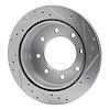 E-Line Drilled & Slotted Silver Brake Rotor, 2000-2011 GM, Position: Rear Left - image 1