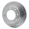 E-Line Drilled & Slotted Silver Brake Rotor, 2000-2011 GM, Position: Rear Left - image 2
