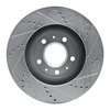 E-Line Drilled & Slotted Silver Brake Rotor, 2003-2007 GM, Position: Front Left - image 4