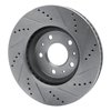 E-Line Drilled & Slotted Silver Brake Rotor, 2003-2008 GM, Position: Front Left - image 4