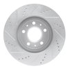 E-Line Drilled & Slotted Silver Brake Rotor, 2003-2008 GM, Position: Front Right - image 3