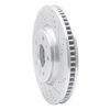 E-Line Drilled & Slotted Silver Brake Rotor, 2003-2008 GM, Position: Front Right - image 4