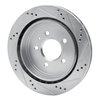 E-Line Drilled & Slotted Silver Brake Rotor, 2003-2011 GM, Position: Rear Left - image 3