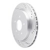 E-Line Drilled & Slotted Silver Brake Rotor, 2003-2011 GM, Position: Rear Right - image 3