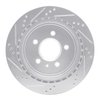 E-Line Drilled & Slotted Silver Brake Rotor, 2003-2011 GM, Position: Rear Right - image 4
