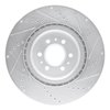 E-Line Drilled & Slotted Silver Brake Rotor, 2004-2011 GM, Position: Front Left - image 3