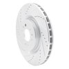 E-Line Drilled & Slotted Silver Brake Rotor, 2004-2011 GM, Position: Front Left - image 4
