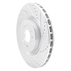 E-Line Drilled & Slotted Silver Brake Rotor, 2004-2011 GM, Position: Front Right - image 1