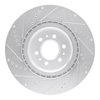 E-Line Drilled & Slotted Silver Brake Rotor, 2004-2011 GM, Position: Front Right - image 2