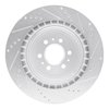 E-Line Drilled & Slotted Silver Brake Rotor, 2004-2011 GM, Position: Rear Left - image 2