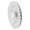 E-Line Drilled & Slotted Silver Brake Rotor, 2004-2011 GM, Position: Rear Left - image 4
