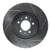E-Line Drilled & Slotted Silver Brake Rotor, 2004-2008 GM, Position: Front Left - image 2