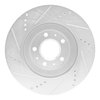 E-Line Drilled & Slotted Silver Brake Rotor, 2004-2008 GM, Position: Front Right - image 2
