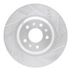 E-Line Drilled & Slotted Silver Brake Rotor, 2004-2008 GM, Position: Front Right - image 3