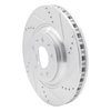 E-Line Drilled & Slotted Silver Brake Rotor, 2004-2008 GM, Position: Front Right - image 4