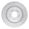 E-Line Drilled & Slotted Silver Brake Rotor, 2005-2013 GM, Position: Front Left - image 2
