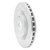 E-Line Drilled & Slotted Silver Brake Rotor, 2005-2013 GM, Position: Front Right - image 1