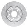 E-Line Drilled & Slotted Silver Brake Rotor, 2005-2013 GM, Position: Front Right - image 3