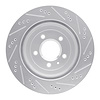 E-Line Drilled & Slotted Silver Brake Rotor, 2005-2011 GM, Position: Rear Left - image 1