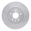 E-Line Drilled & Slotted Silver Brake Rotor, 2005-2011 GM, Position: Rear Left - image 3