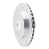 E-Line Drilled & Slotted Silver Brake Rotor, 2005-2011 GM, Position: Rear Right - image 4