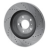 E-Line Drilled & Slotted Silver Brake Rotor, 2006-2016 GM, Position: Front Left - image 1