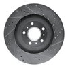 E-Line Drilled & Slotted Silver Brake Rotor, 2006-2016 GM, Position: Front Left - image 2