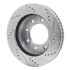 E-Line Drilled & Slotted Silver Brake Rotor, 2006-2011 GM, Position: Front Left - image 2