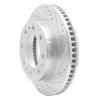 E-Line Drilled & Slotted Silver Brake Rotor, 2006-2011 GM, Position: Front Right - image 3