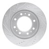 E-Line Drilled & Slotted Silver Brake Rotor, 2006-2011 GM, Position: Front Right - image 4