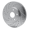 E-Line Drilled & Slotted Silver Brake Rotor, 2008-2014 GM, Position: Front Left - image 1