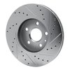 E-Line Drilled & Slotted Silver Brake Rotor, 2008-2014 GM, Position: Front Left - image 2